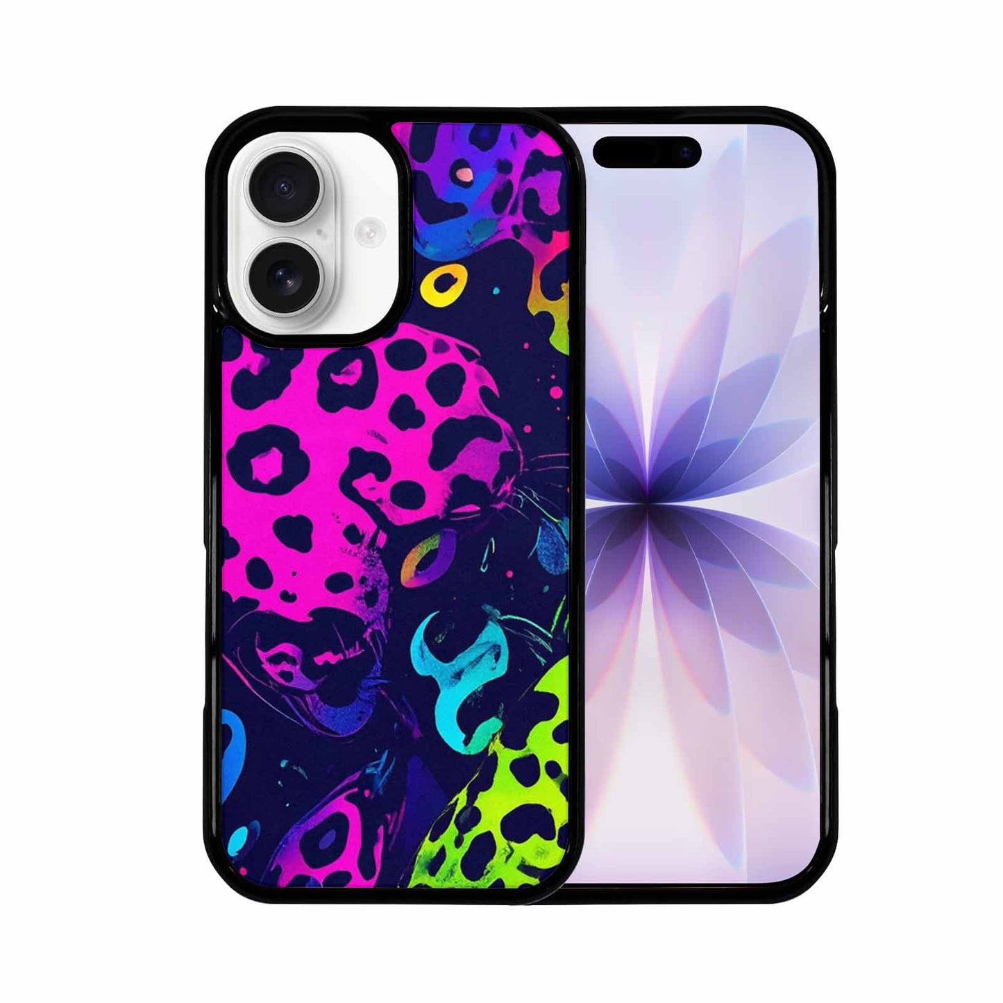 iPhone 17 Case — Leopard Print Neon Seamless Animal Print, Custom Designed Case Cover