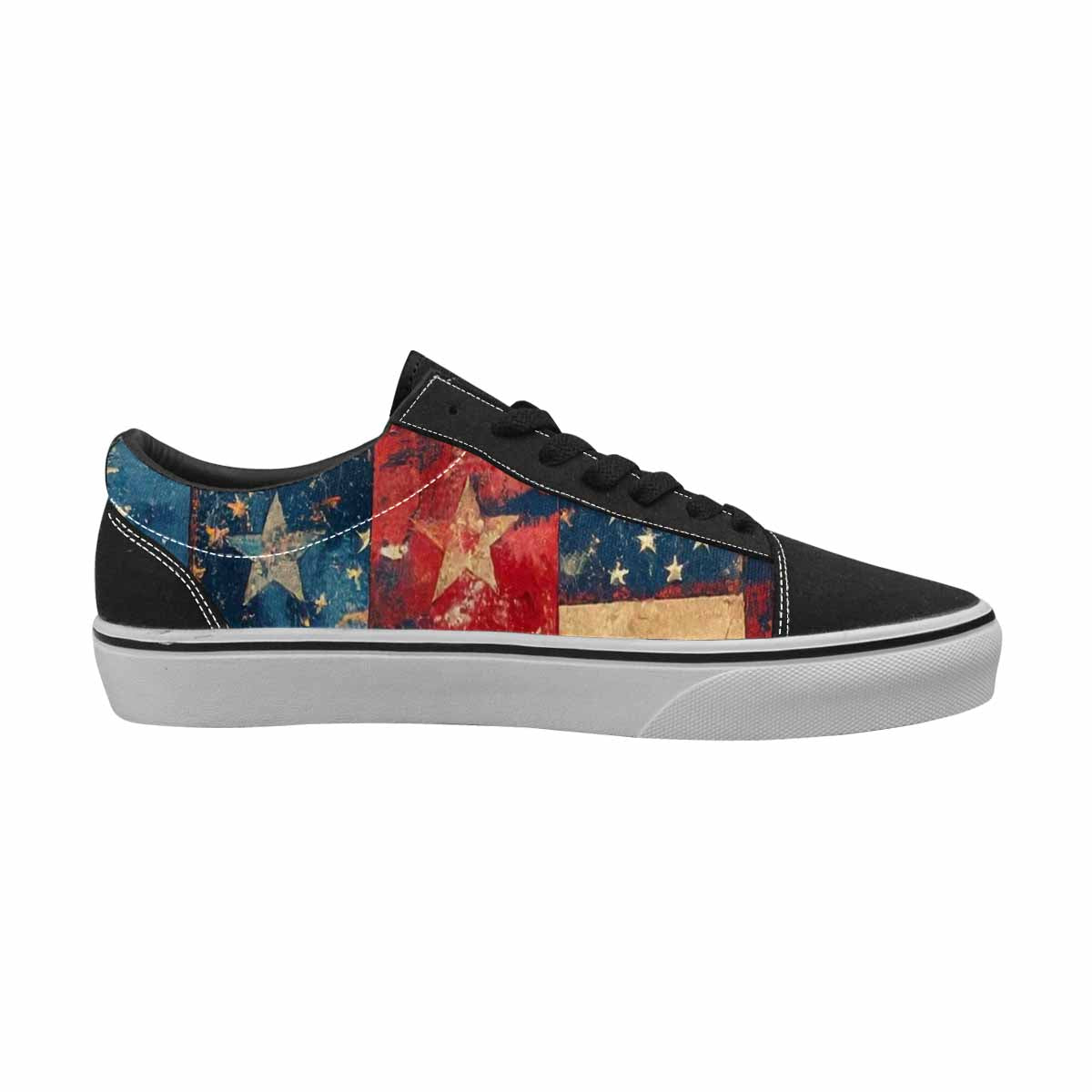 WOMEN'S American Flag Stars Canvas Lace-Up Dreamcore Custom Sneakers