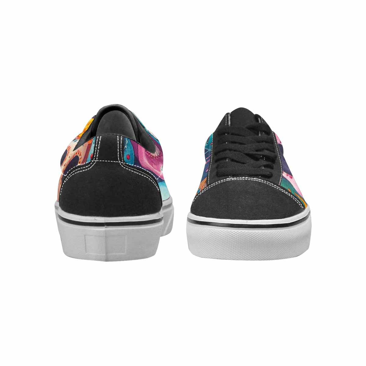 WOMEN'S Sugar Skulls Melting Sugar Lace-Up Canvas Grunge Custom Shoes