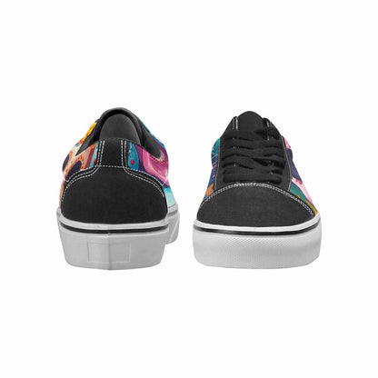 WOMEN'S Sugar Skulls Melting Sugar Lace-Up Canvas Grunge Custom Shoes