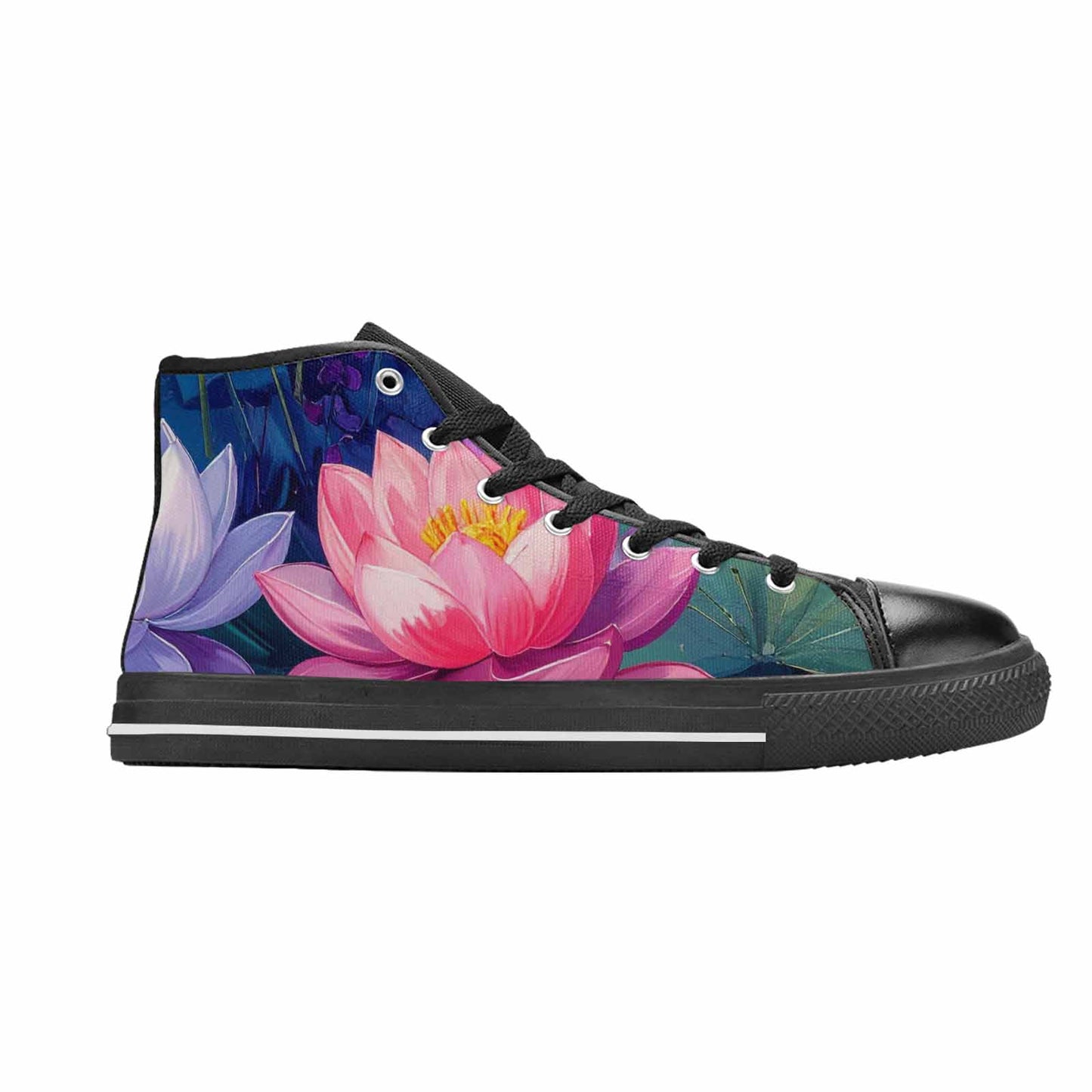 MEN'S Monet-Style Impressionist Water High Top Canvas Grunge Shoes
