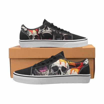 WOMEN'S Rainbow From Skull S Lace-Up Canvas Wallpaper Art Sneakers