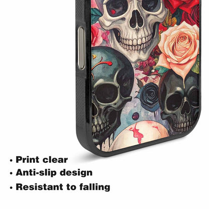 iPhone 16 Pro Max Case — Skulls And Roses Skulls And Roses, Custom Art Phone Cover