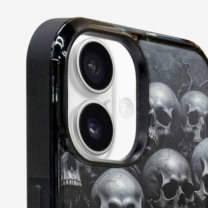 iPhone 16 Case — Grey Dark Black And Grey Tones, Custom Print Case Cover