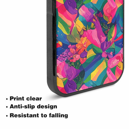 iPhone 15 Case — Polysexual Flag Color Theme Small Rainbow, Custom Designed Case Cover