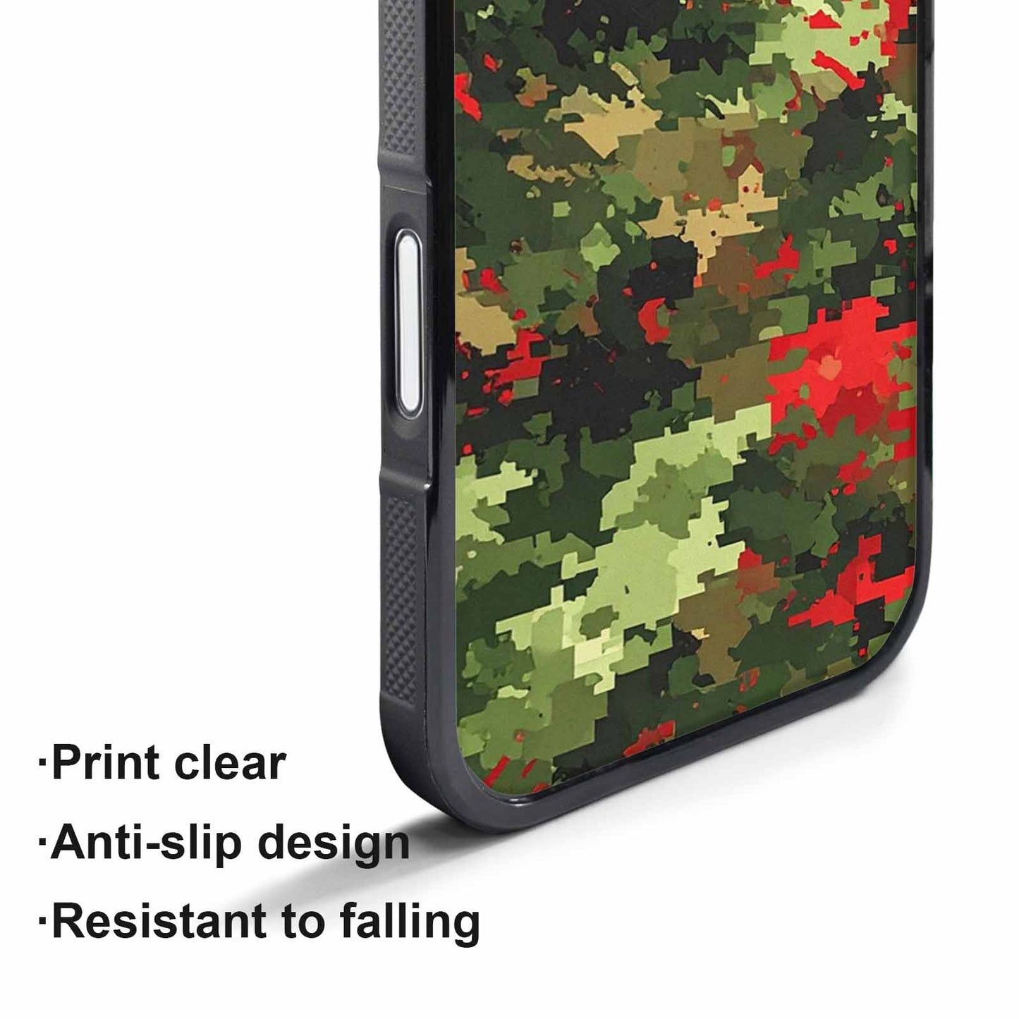iPhone 17 Pro Case — Small Military Camouflage Blotch Pattern Camo, Custom Designed Case Cover