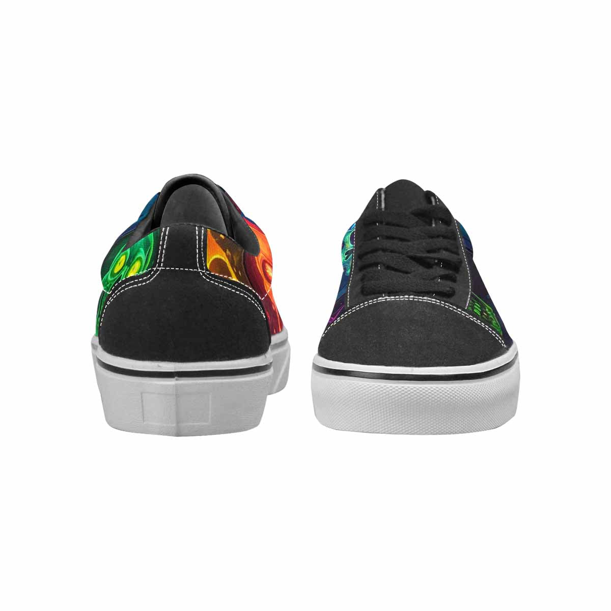WOMEN'S Toxic Skeleton Hot Dog Lace-Up Canvas Vivid Custom Sneakers