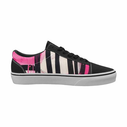 WOMEN'S Zebra Stripe Burst Lace-Up Canvas Dreamlike Custom Shoes