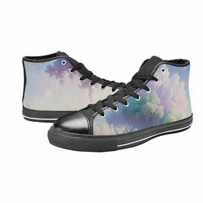WOMEN'S Surrealist Dreamscape High Top Canvas Cottagecore Custom Sneakers