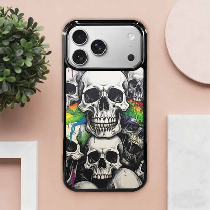 iPhone 17 Pro Max Case — Rainbow From Skull\'s Mouth Gothic Skulls, Unique Phone Case Design
