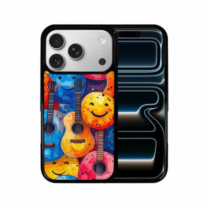 iPhone 17 Pro Case — Watercolor Smiley Face Guitar Watercolor Abstract, Customized Protective Case