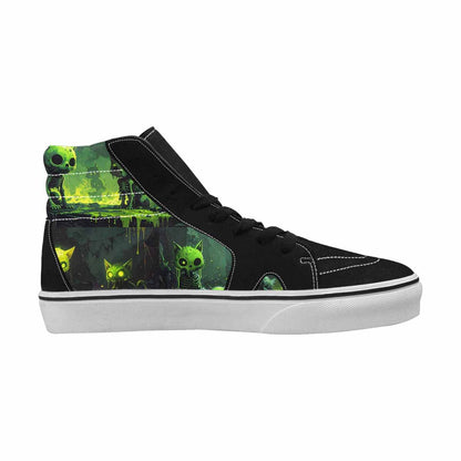 MEN'S Toxic Melting Skeleton Cats High Top Canvas Dreamlike Shoes