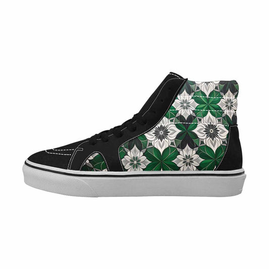 MEN'S Aromantic Flag Color High Top Canvas Vivid Custom Shoes