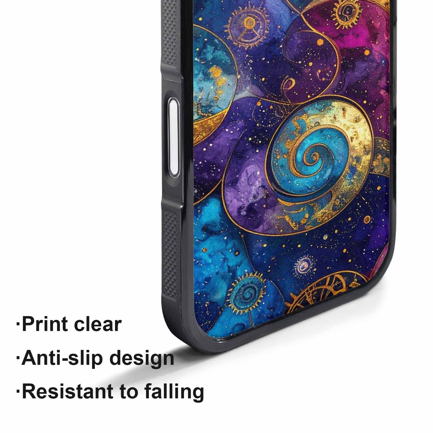 iPhone 17 Pro Max Case — Steampunk Galaxy Art Seamless Galaxy Space, Custom Printed Phone Case