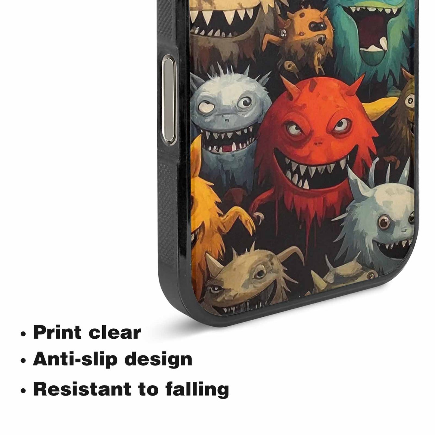 iPhone 16 Pro Max Case — Monsters Camomonsters Pattern Qch, Personalized Phone Case