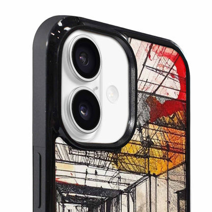 iPhone 17 Case — Black &amp; Red Ink Galaxy Space, Custom Phone Case