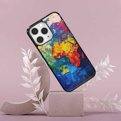 iPhone 15 Pro Max Case — Autism Puzzle Pieces Puzzle Piece Pattern, Custom Print Case Cover