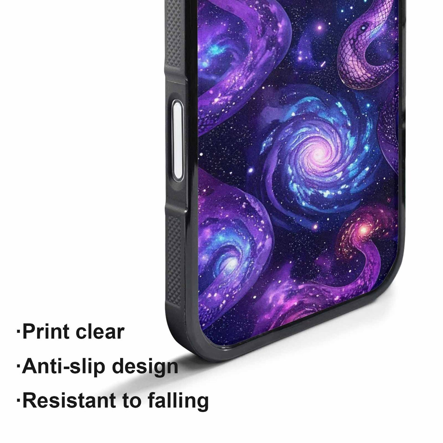 iPhone 17 Pro Max Case — Galaxy Snake Print Galaxy Space, Custom Phone Case