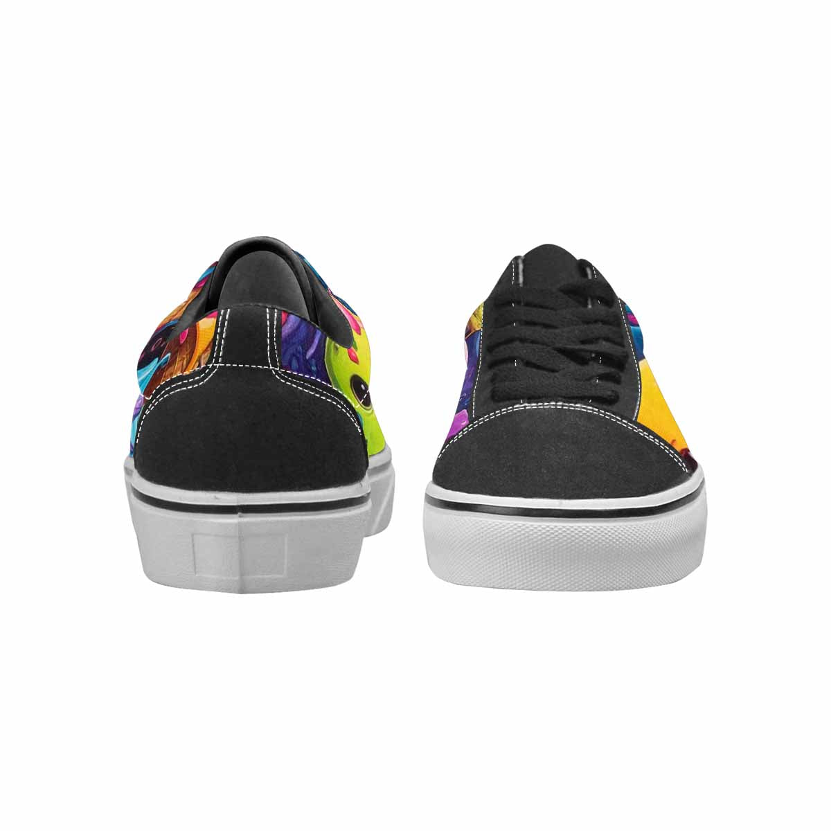 WOMEN'S Ice Cream Monsters  Lace-Up Canvas Grunge Custom Shoes