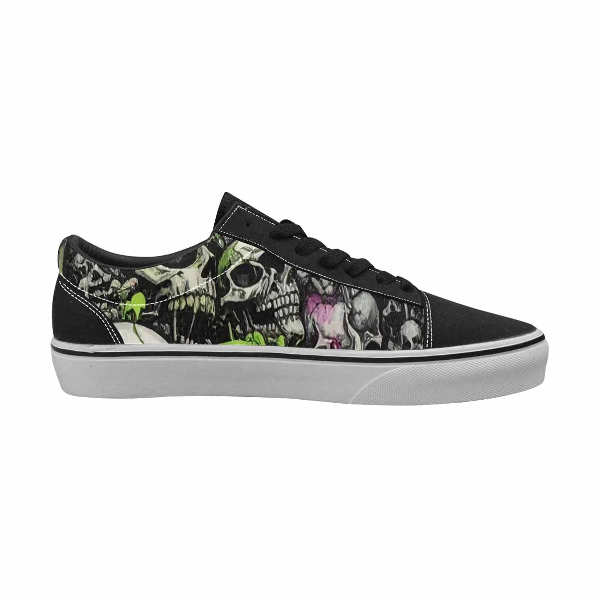 WOMEN'S Rainbow From Skull S Lace-Up Canvas Vivid Sneakers