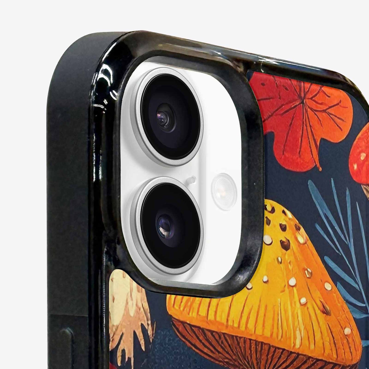 iPhone 16 Plus Case — Bold Autumn Mushroom Bold Autumn Mushroom, Custom Designed Case Cover