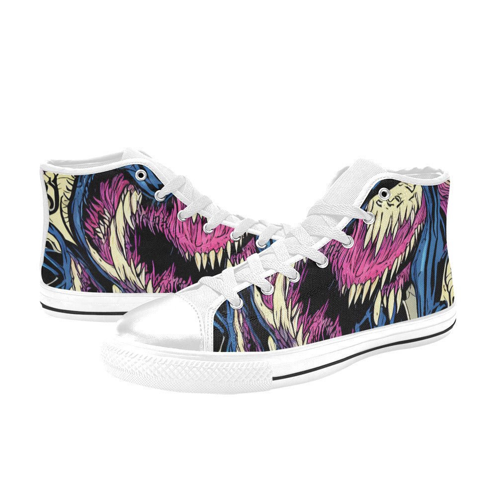 WOMEN'S Cc Long Teeth Long High Top Canvas Grunge Sneakers