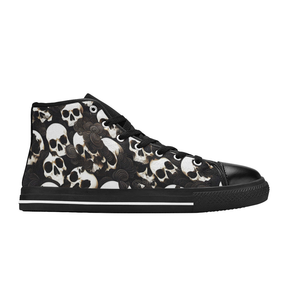 WOMEN'S Skulls Deluxe High Top Canvas Surreal Shoes