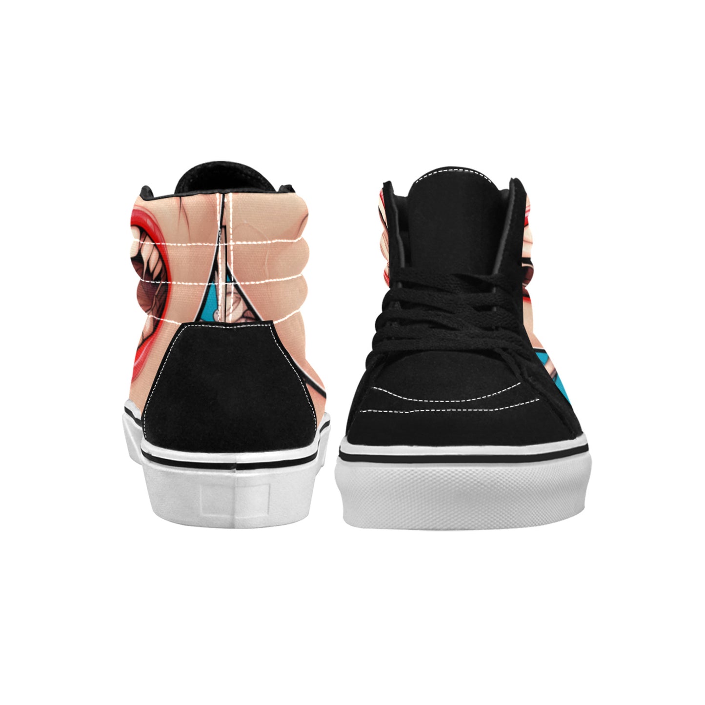 MEN'S Comic Mouth Art Two High Top Skateboarding Dreamcore Sneakers
