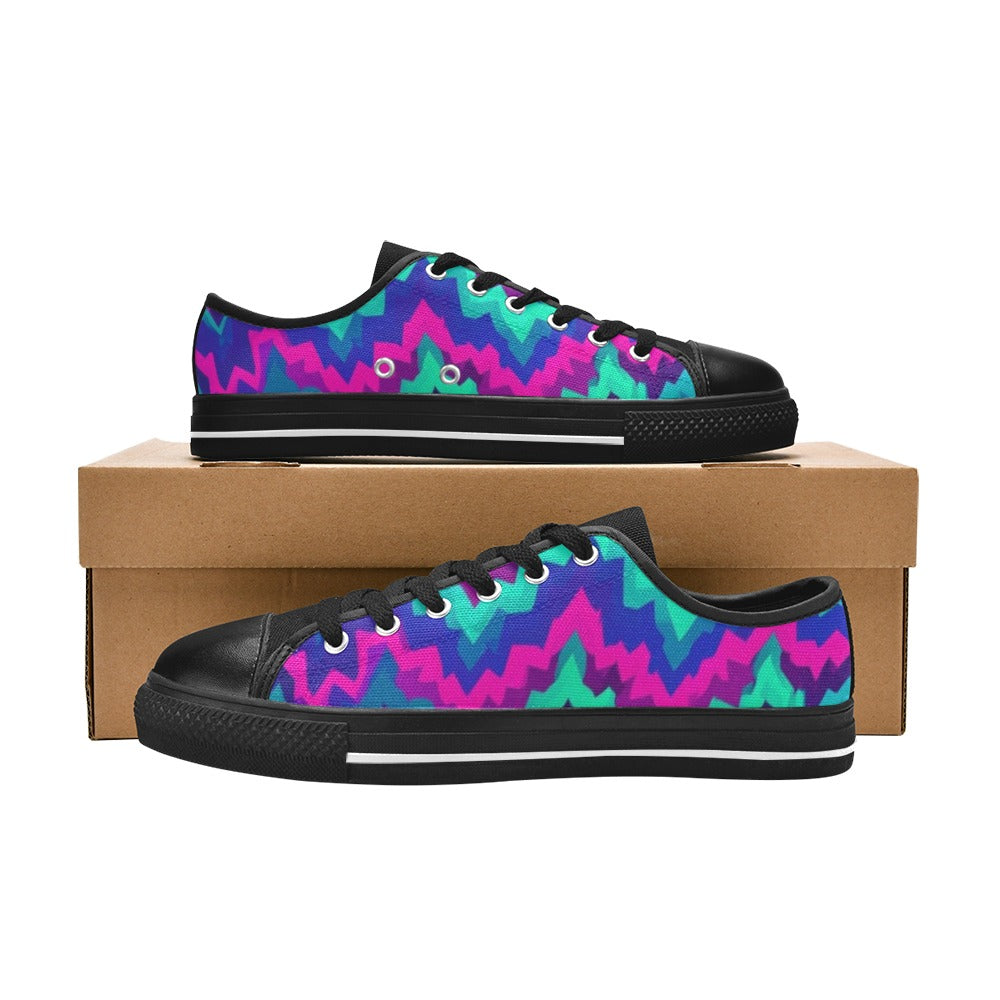MEN'S Psychedelic Chevron Vortex Canvas Aesthetic Sneakers