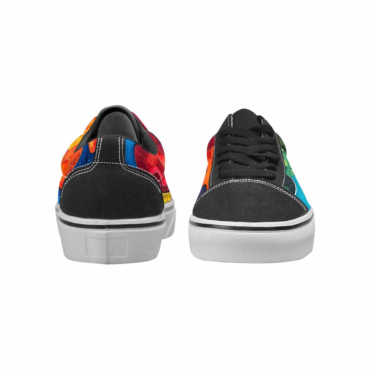 WOMEN'S Autism Puzzle Pieces Lace-Up Canvas Vivid Sneakers