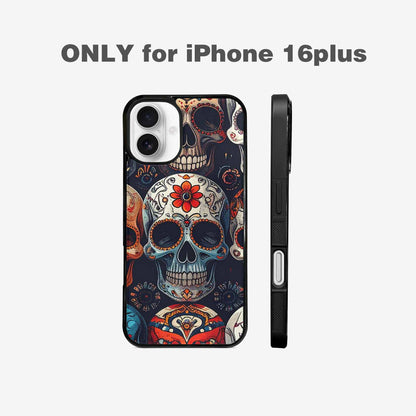 iPhone 16 Plus Case — Skull Waves, Custom Phone Case