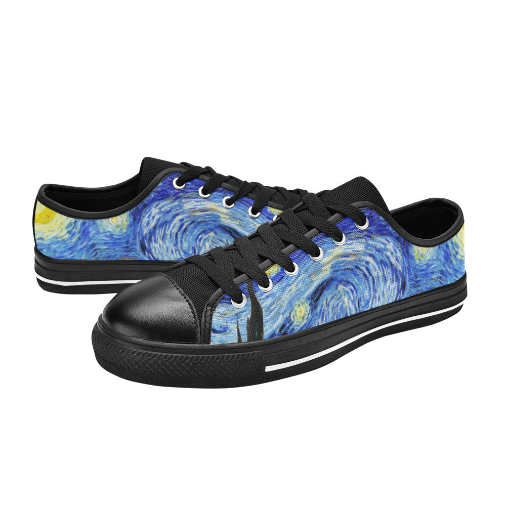 WOMEN'S Cc Starry Night Canvas Wallpaper Art Sneakers