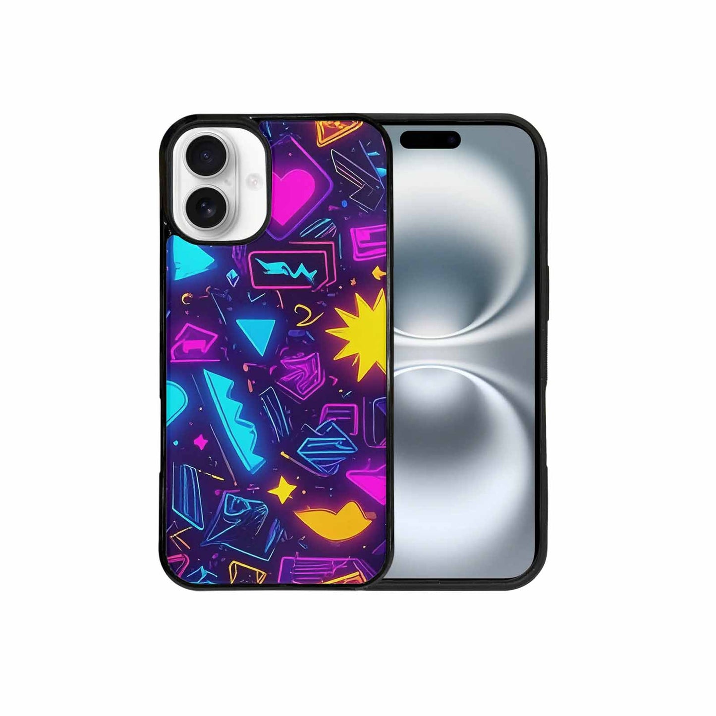 iPhone 16 Plus Case — 80s Retro Motif 80s Retro Motifs, Custom Art Phone Cover