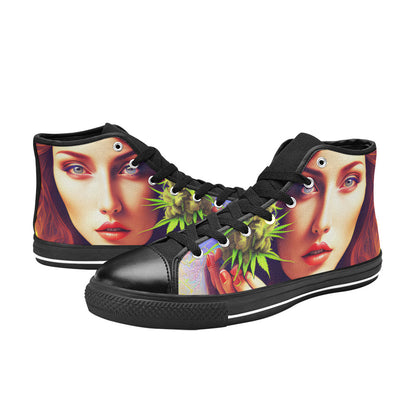 WOMEN'S 420 Woman High Top Canvas Aesthetic Custom Sneakers