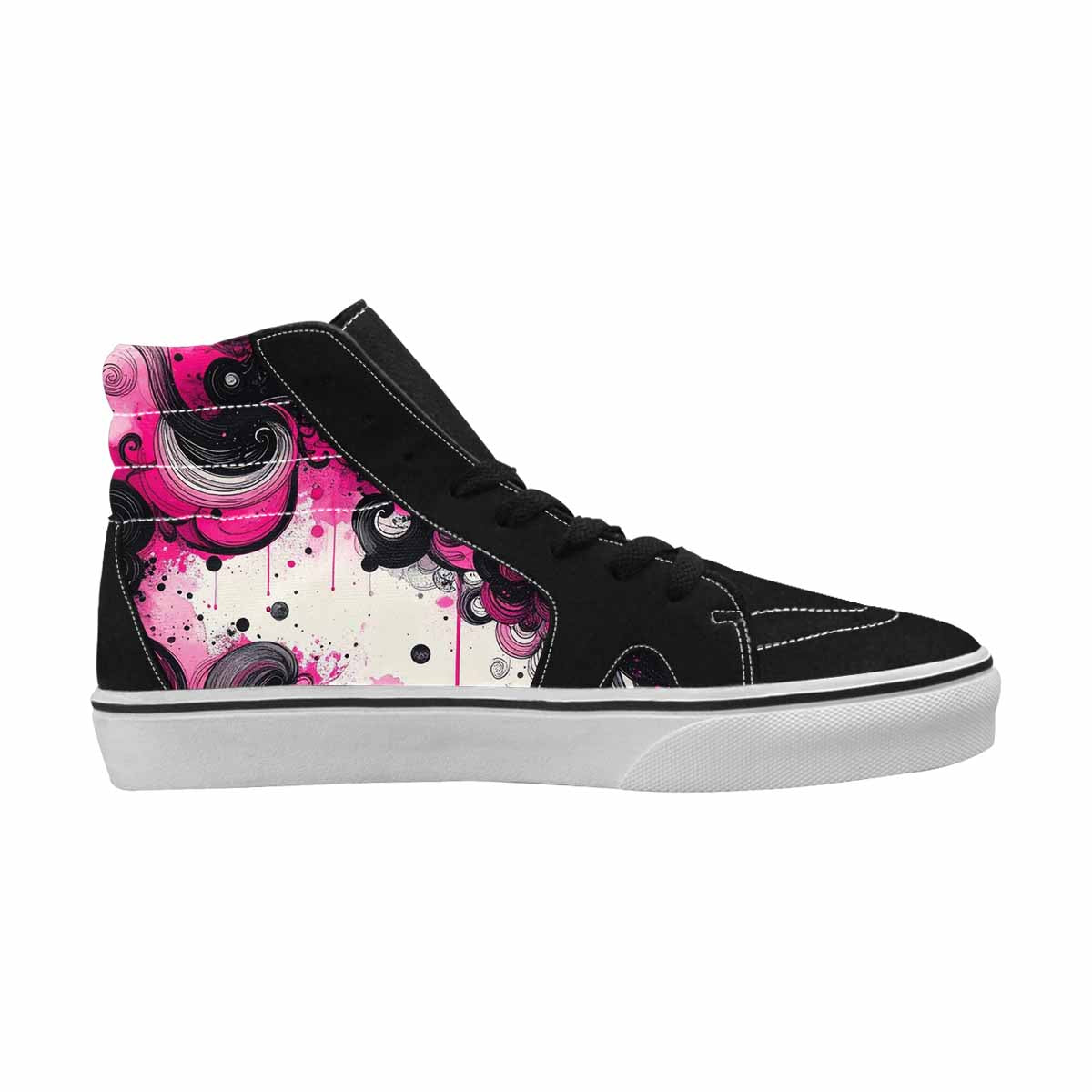 MEN'S Van Gogh Swirl High Top Canvas Vivid Custom Sneakers