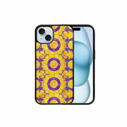 iPhone 15 Plus Case — Intersex Flag Color Theme Small Rainbow, Custom Printed Phone Case