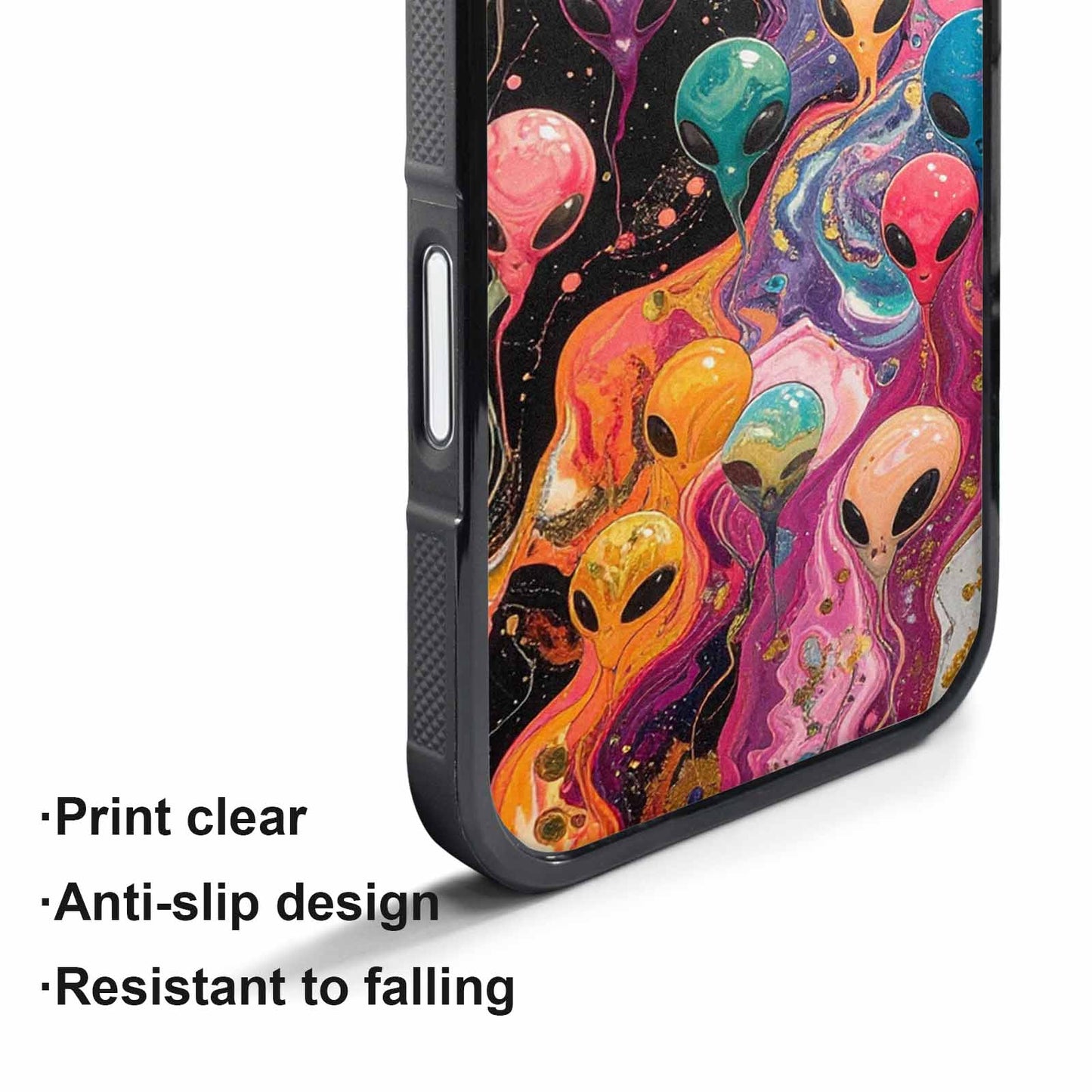 iPhone 17 Air Case — Aliens Marblealiens Pattern Xni Alien Scifi, Custom Printed Phone Case