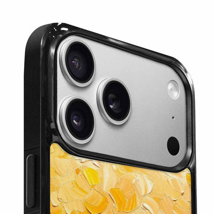 iPhone 17 Pro Case — Impressionist Sunflower Brushstroke Pattern Hundreds Floral, Original Design Phone Case