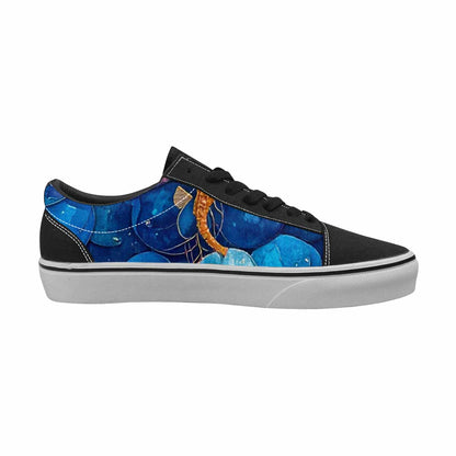 MEN'S Fish Scale Coral Canvas Lace-Up Vibrant Chaos Custom Shoes
