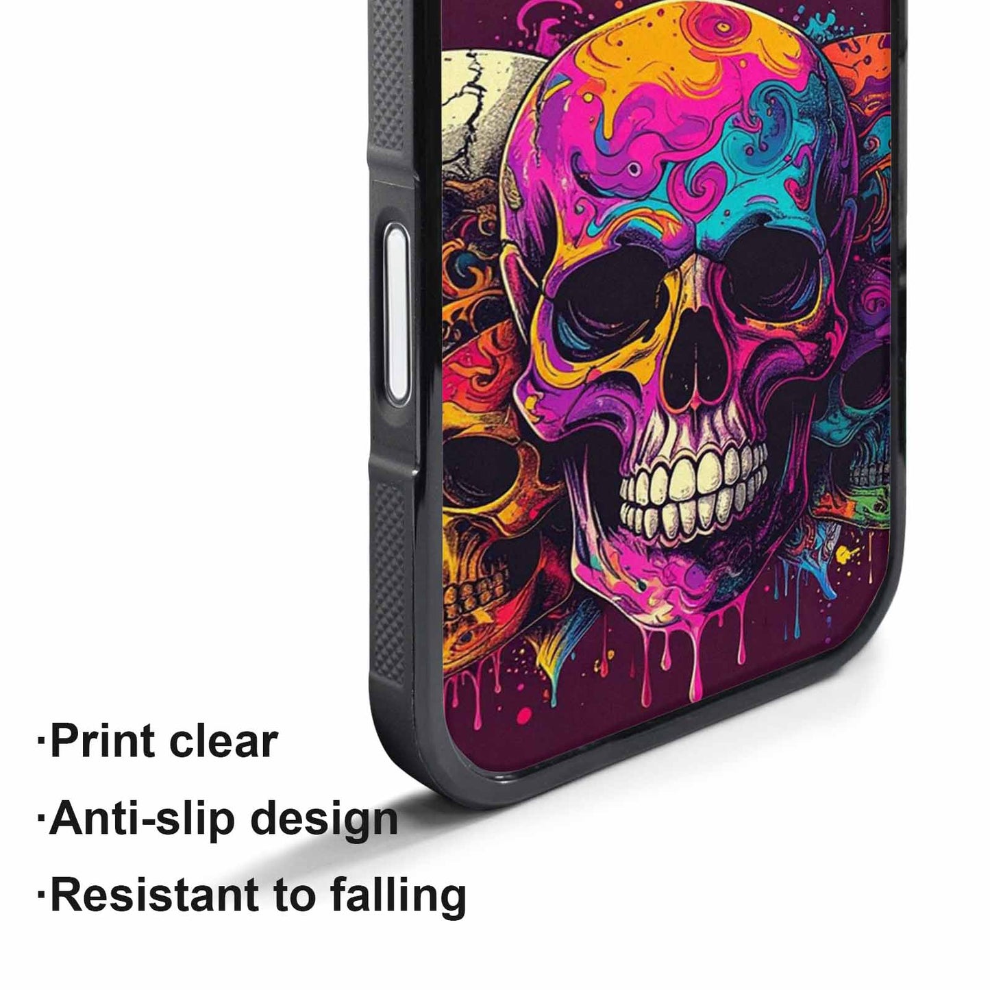 iPhone 17 Pro Case — Skull Collage Overlapping Art Skulls Gothic, Custom Print Case Cover