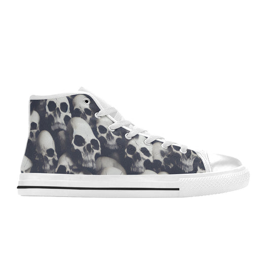 MEN'S Cc Skulls Greyscale Style High Top Canvas Dreamcore Shoes