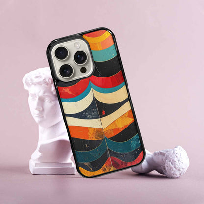 iPhone 16 Pro Case — Retro Wave Scallop Stripe Small Whj, Personalized Phone Case