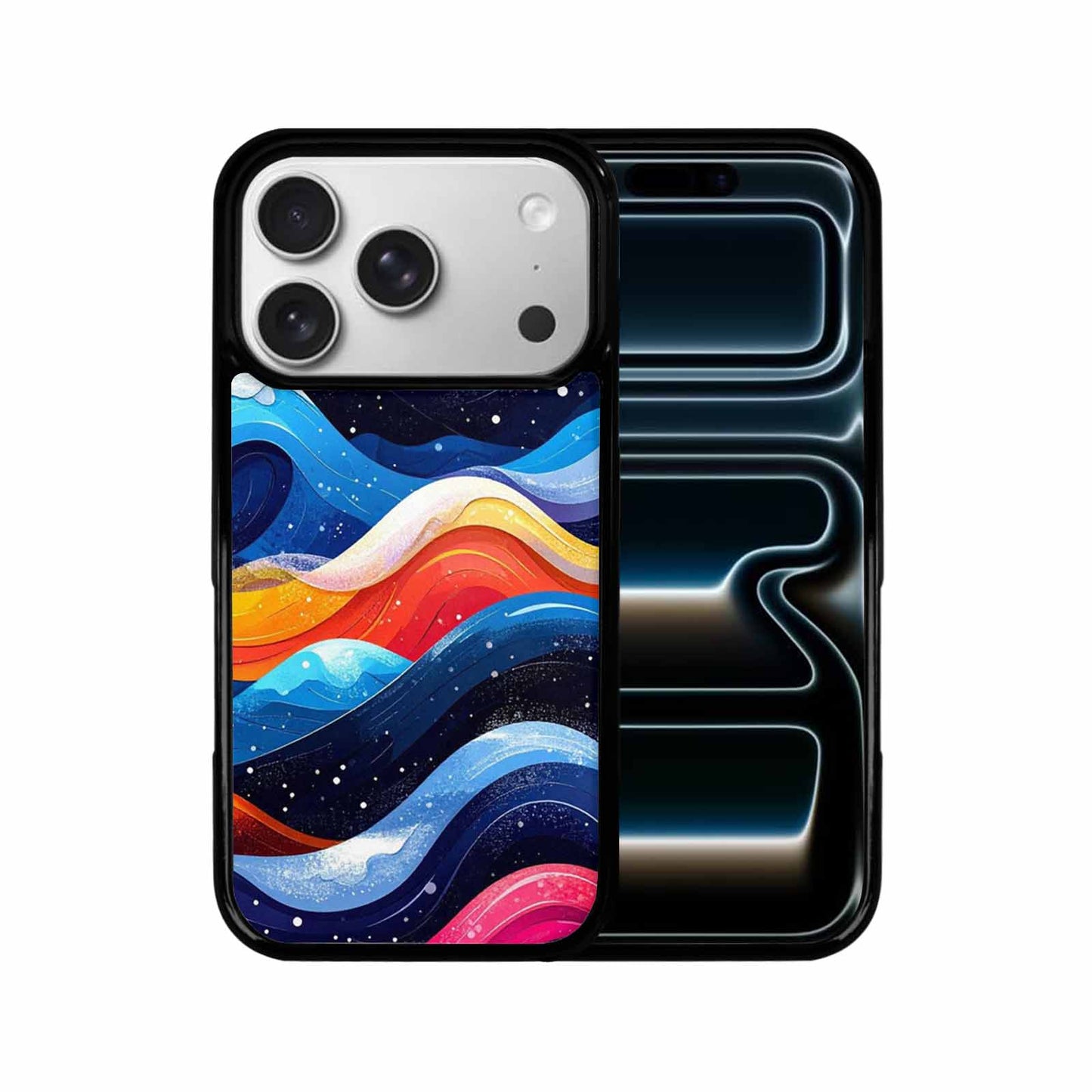 iPhone 17 Pro Case — Glossy Winter Wave Seamless Cartoon Cute, Custom Made Phone Cover