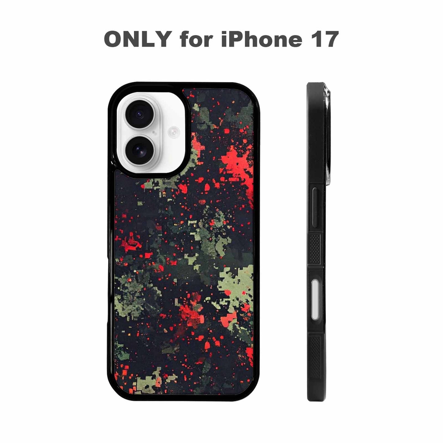 iPhone 17 Case — Small Military Camouflage Blotch Camo, Custom Phone Case