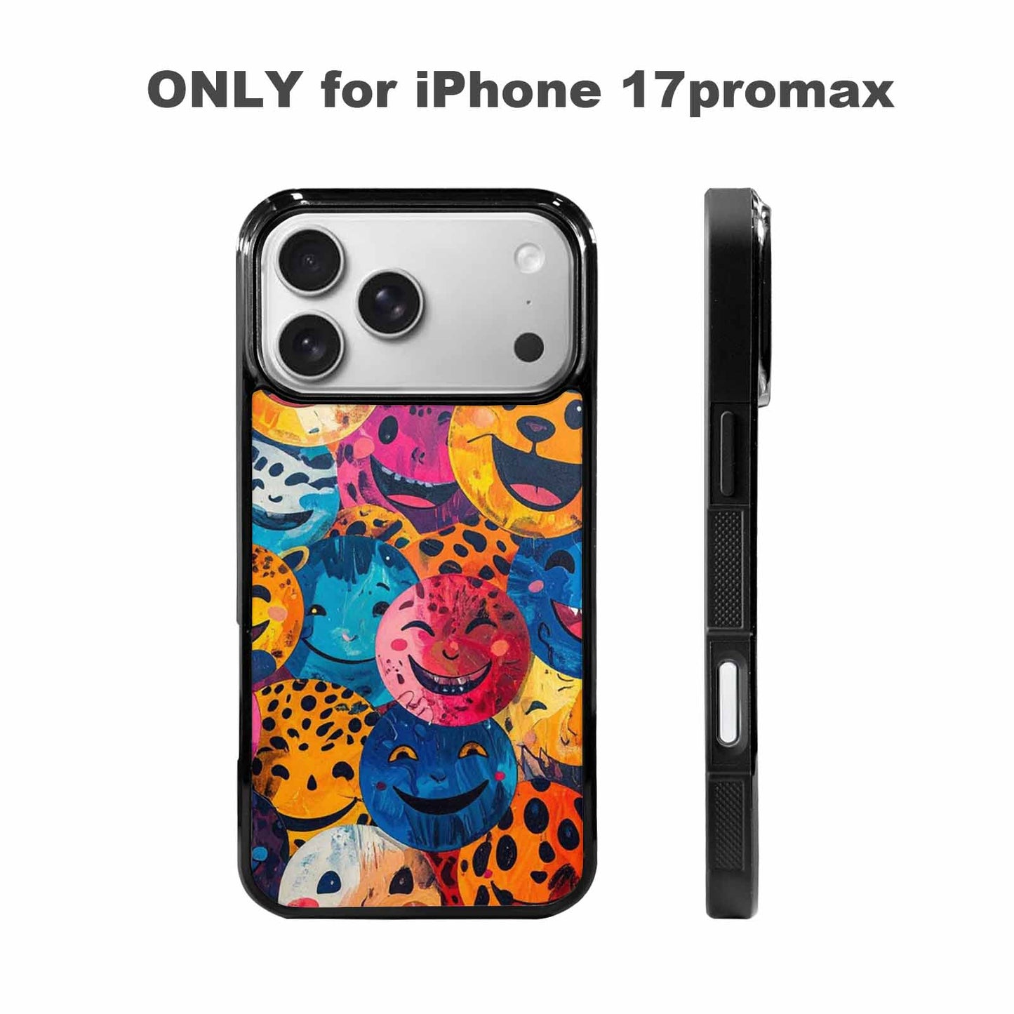iPhone 17 Pro Max Case — Smiley Faces Animal Printsmile Animal Print, Unique Phone Case Design
