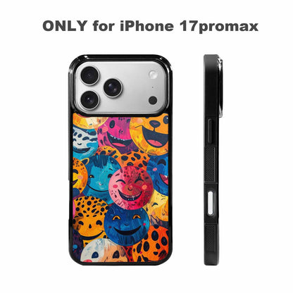 iPhone 17 Pro Max Case — Smiley Faces Animal Printsmile Animal Print, Unique Phone Case Design