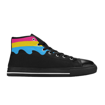 WOMEN'S Pansexual Flag 4 Pride LGBT High Top Canvas Shoes