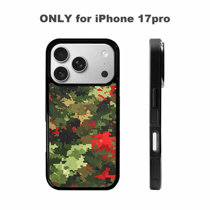 iPhone 17 Pro Case — Small Military Camouflage Blotch Pattern Camo, Custom Designed Case Cover