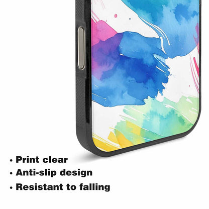 iPhone 16 Pro Max Case — Trans Strong Watercolor Seamless Pattern Vibrant, Custom Printed Phone Case