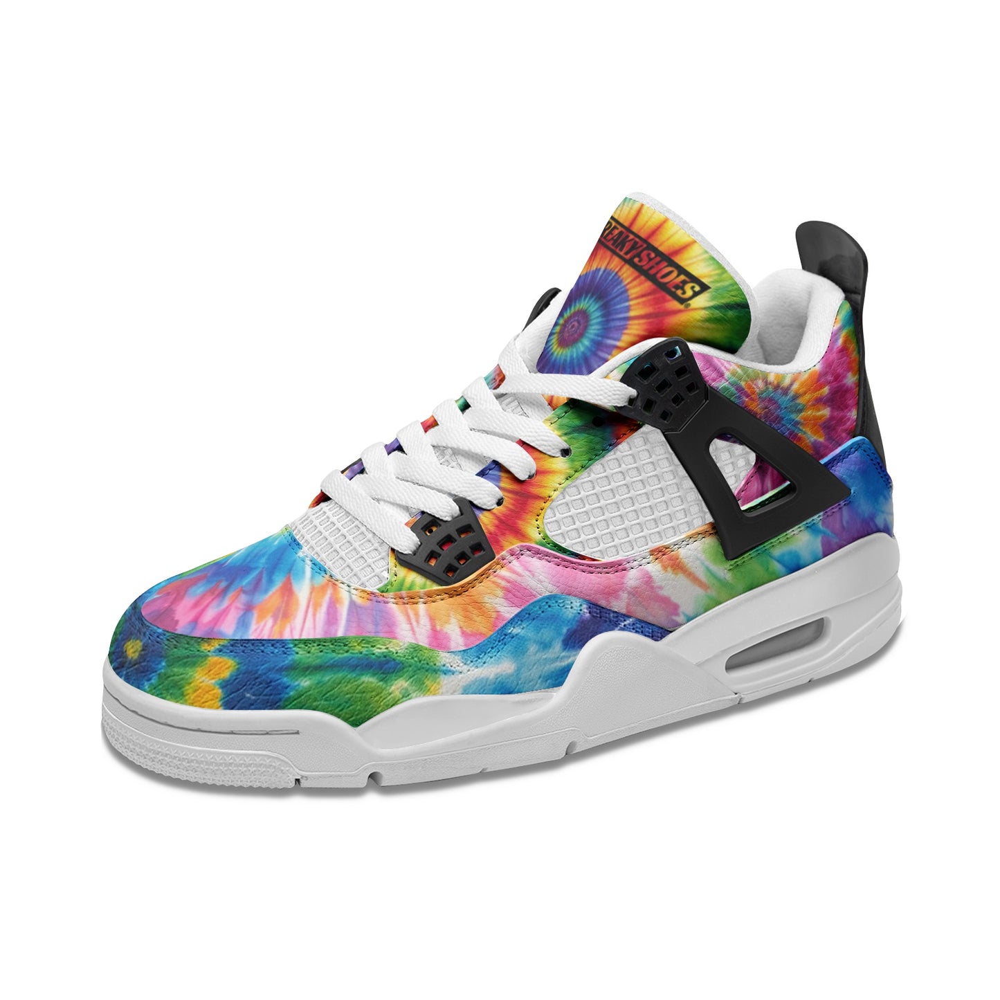 Tie Dye Splash Art Unisex Non Slip Lace Up Breathable Fashion Sneakers